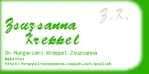 zsuzsanna kreppel business card